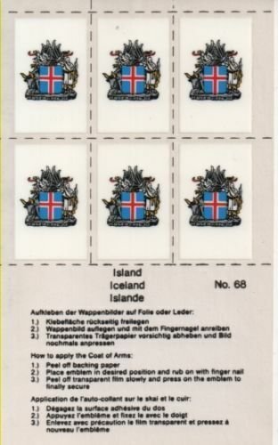 Stamp Album Country Coat of Arms - Choice of countries sheet of 6 per country