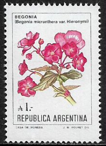 Argentina #1524 MNH Stamp - Flowers - Begonia