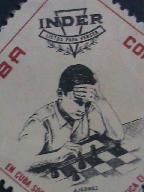 ​CUBA- 1962 SC#741  NATIONAL SPORTS INSTITUTE CHESS GAMES .MINT VF