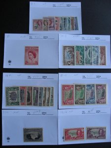 Southern Rhodesia MH, MNH assembled in sales cards, some mixed condition