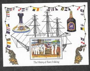 British Virgin Islands 505 Mint NH Souvenir Sheet Rum!
