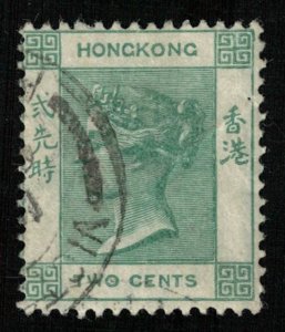 1900-1902 Queen Victoria, Hong Kong, 2c, YT #34 (T-9437)