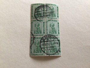 Egypt Alexandria 1917 used stamps block   A12601