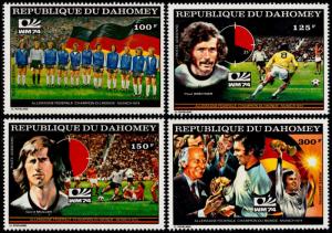 1974 Dahomey 605-608 1974 FIFA World Cup in Munich 8,50 €