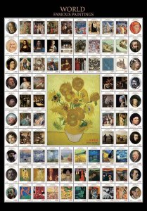 SIERRA LEONE - 2025 - World Famous Paintings - Perf 80v Sheet -Mint Never Hinged