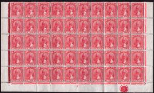 Malaya - Perak # 89A  Mint VF NH imprint LR block of 50