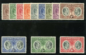 Cayman Island 1932 KGV Centenary set complete MLH. SG 84-95. Sc 69-80.