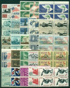 25 DIFFERENT SPECIFIC 5-CENT BLOCKS OF 4, MINT, OG, NH, GREAT PRICE! (12)