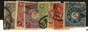 Japan #92-3, 95-6, 98, 100, 103 used