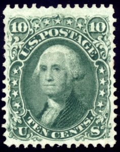 US 68 10c 1861 George Washington unused no gum