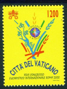 VATICAN Scott 1165 MNH** 2000 47th Eucharist Congress CV$1.50