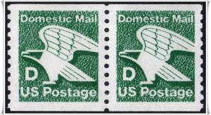SC#2112 22¢ D Rate Eagle Coil Pair MNH  