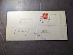 1950 British Occupied Libya BA Tripolitania Overprint Folded Letter Cover to Mel