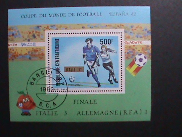 CENTRAL AFRICA-1982-WORL CUP SOCCER-ESPANA'82 CTO-S/S WE SHIP TO WORLD WIDE