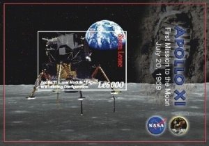 Sierra Leone - Apollo 11 Stamp - Souvenir Sheet - MNH