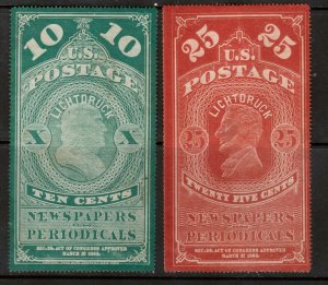 USA #PR5 & #PR7 Very Fine Mint Hinged With Some Album Adherence