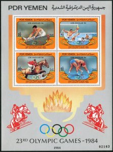 Yemen PDR 325, 325 var, MNH. Olympics Los Angeles-1984. Gymnastics, Water polo,