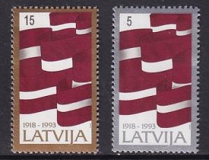 Latvia   #353-354   MNH  1993   75th anniverasary independence