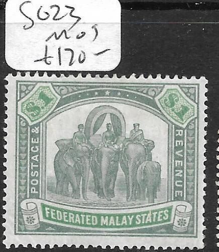 MALAYA FMS (P3110B) ELEPHANT $1.00  SG 23  MOG