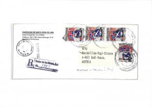 Dominican Republic*MISSENT TAIWAN*Taipei Missionary Cover MIVA Austria 1992 CF12