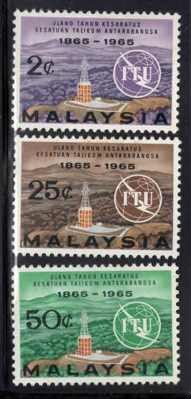 Malaysia Scott 12-14 Mint Hinged MH* ITU set