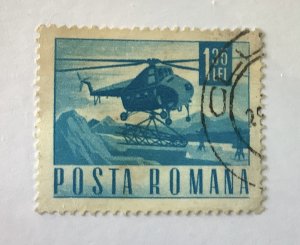 Romania 1967  Scott 1977 used - 1.35, transports & communications,  helicopter