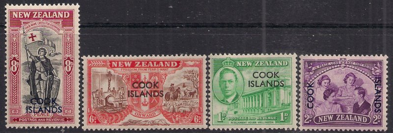 Cook Islands 1946 KGV1 Peace Set Umm SG 146 - 149 ( 895 )