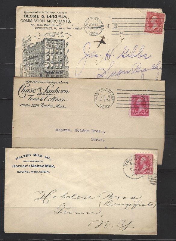 US Late 19th Century and Early 20th Century Postal Covers