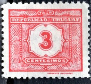Uruguay; 1938; Sc. # J29; Mint Gumless Single Stamp