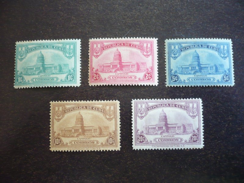 Stamps - Cuba - Scott# 294-298 - Mint Hinged Set of 5 Stamps