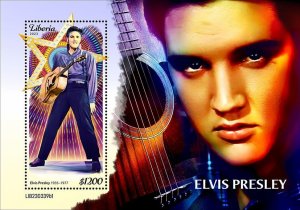 LIBERIA- 2023 - Elvis Presley - Perf Souv Sheet - Mint Never Hinged