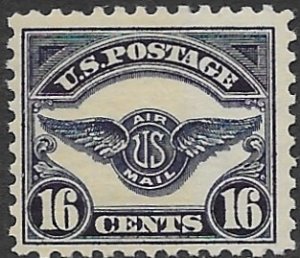 US  C-5  1923  16  cents  airmail  fvf mint - hinged