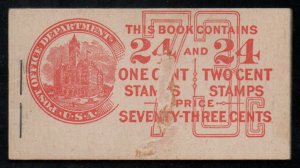 USA #552a, 554c BK68 COMPLETE COMBO BOOK, VF NH, small scuff on cover, good c...