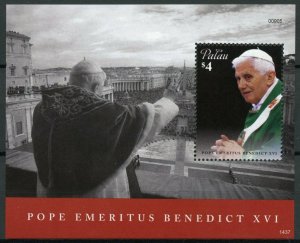 Palau 2014 MNH Pope Emeritus Benedict XVI 1v S/S Popes Catholic Church