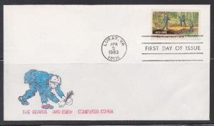 2037 Conservation Corps Unaddressed Computer Cover FDC