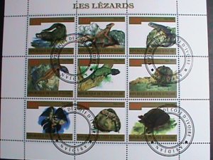 IVORY COAST STAMP:2000- COLORFUL WORLD REPTILES- CTO FULL SHEET VERY FINE