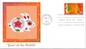 FDC 2006 SC #3997 Year Of The Rabbit - Washington DC - Single - J1034