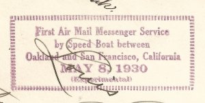 Doyle's_Stamps: California Speedboat Mail Service Cover w/1928 5c Hawaii Ovpt