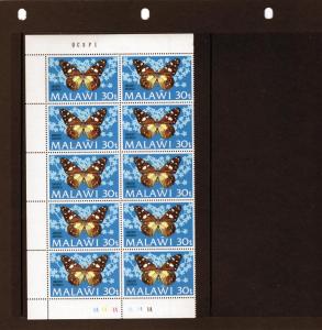 Malawi 1973 Butterflies 30t.Block of 10 MNH Sc # 203 5/04/73