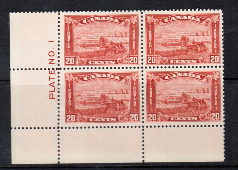 Canada #175 Very Fine Never Hinged Plate #1 LL Block