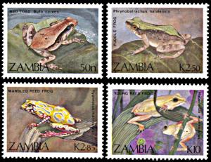 Zambia 462-465, MNH, Frogs and Toads