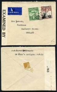 Antigua 1943 Censored Cover 