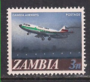 Zambia 1968 QE2 3n Zambia Airways MNH SG 131 ( M938 )