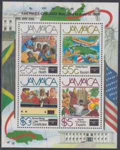 JAMAICA Sc # 628a CPL MNH  S/S - ISSUED for AMERIPEX '86 STAMP EXHIBITION