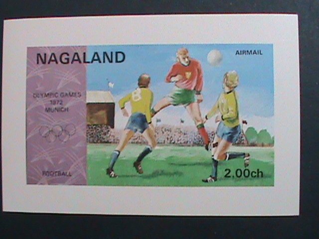 ​NAGALAND-AIRMAIL-1972 OLYMPIC GAMES-MUNICH'72-FOOTBALL -IMPERF :MNH S/S VF