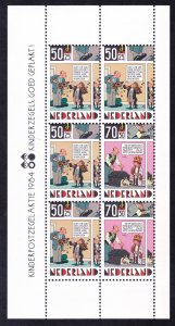 Netherlands B610a MNH 1984 Comic Strip Music Lessons Mini Sheet Very Fine