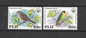 BIRDS -  FIJI #399-400 WWF MNH