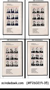 UNITED STATES USA - 1986 PRESIDENTS OF USA SET OF 4 SHEETS SCOTT#2216-19 MNH