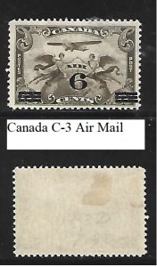 Scott Canada C-3 Air Mail - Mint - hinge Remnant