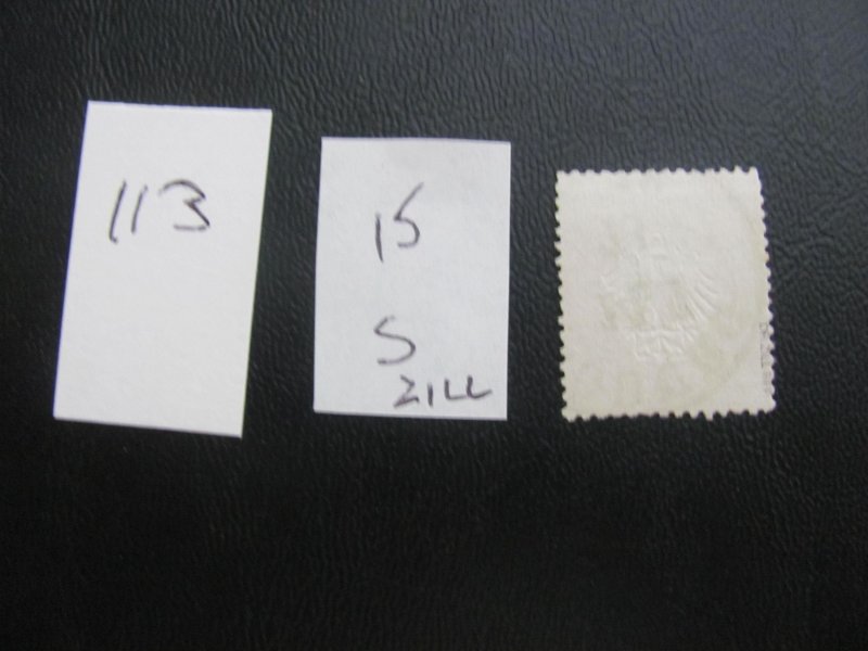 GERMANY 1872 USED SIGNED ZILL MI. 15 XF SUPERB 250 EUROS (113)